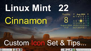 Linux Mint 22  Cinnamon  Custom Icon amp Moue Themes [upl. by Yelssew]