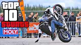 TOP 10 Best Motorcycle Tricks amp Combos at StuntArt 2016 [upl. by Desdamonna965]