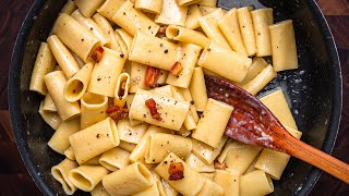 Rigatoni alla Gricia with Guanciale and Pecorino Romano [upl. by Ydnor]