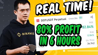 Live Binance Futures Trading 80 PROFIT in 6 Hours [upl. by Nottarts73]