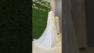 Wedding dress for Hijabi girl muslimah abaya cover trending hijabi youtubeshorts [upl. by Eidualc]