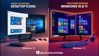 How to Show Desktop Icons in Windows 10 and Windows 11  Easy Tutorial [upl. by Darlleen]