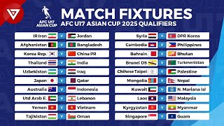 🔴 Match Fixtures AFC U17 ASIAN CUP 2025 Qualifiers  Full Match Schedule [upl. by At460]