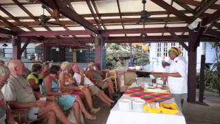 Esther and Omegas Cooking Class  Stew Fish and Breadfruit Pie [upl. by Eanej]