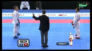 Final Cto Europeo Absoluto Karate Kumite individual masculino 60Kg 12 [upl. by Hike]