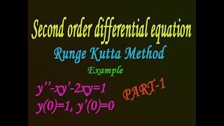 Runge kutta method second order differential equation simple examplePART1 [upl. by Connelley203]