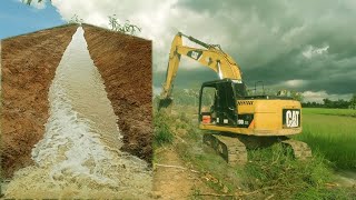 Excavator make canal so fast  country life show Simple Living [upl. by Terina]