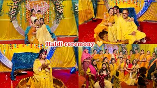 My sister’s Haldi ceremony 💛 vlog anushkastyles7133 [upl. by Annabelle]