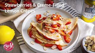 Strawberry Lemon Crepes Recipe [upl. by Kokoruda]