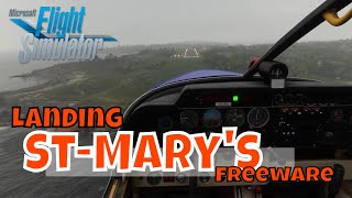 Landing St Marys airport EGHE  Robin DR400  Microsoft Flight Simulator MSFS 2020 [upl. by So]