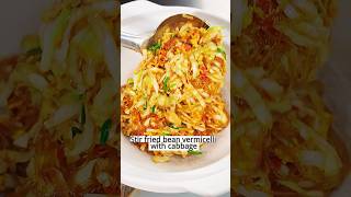 Stir fried bean vermicelli with cabbage cooking food recipe cusine foryou fyp chinesefood [upl. by Dehnel41]