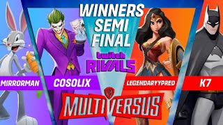 Cosolix amp Mirrorman VS K7 amp Legendaryypred  MultiVersus Twitch Rivals 2024 [upl. by Linnea511]