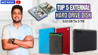 Best 5 Hard Drive For PCLAPTOP⚡Best 5 External HDD 2024⚡Top 5 External Hard Disk 2024 [upl. by Orabelle]