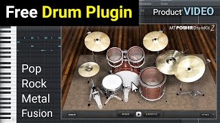 FREE MT Power Drum Kit 2  AU and VST Drum Plugin  NEW VERSION [upl. by Gnart]