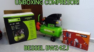 Nuevo Gadget para el taller unboxing Compresor Bessel BW242J [upl. by Ringo]