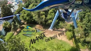 Manta On Ride POV Front Row  SeaWorld Orlando [upl. by Eiramaliehs]