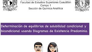 Equilibrios de solubilidad condicional y bicondicional con DEP [upl. by Elysee]