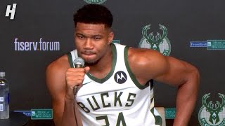 Giannis Antetokounmpo FULL Interview  2024 NBA Media Day [upl. by Gudren]