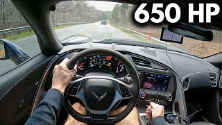 650HP 2017 Corvette Z06 POV Drive LOUD [upl. by Ailel204]