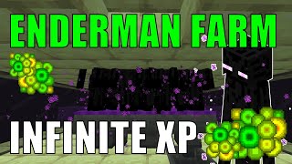 Enderman Farm Minecraft  High Efficiency 1 Hit Farm  Easy XP Farm 117 [upl. by Neleag]