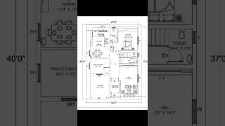 4030 1200duplex house plan ground floor [upl. by Inasah]