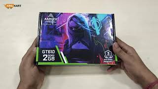 Unboxing AARVEX NVIDIA GeForce GT 610 2GB DDR3 Graphics Card  KRGKART [upl. by Eiba]