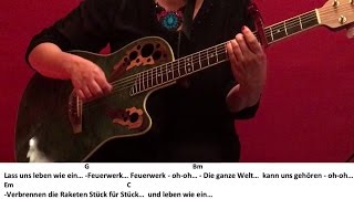 Feuerwerk  Wincent Weiss GuitarTutorialCoverChordsLyricseasy [upl. by Arva]