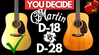 Martin D18 vs D28 Comparing the BEST Acoustic Guitars [upl. by Hendrik499]