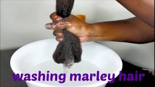 26 How to Wash Marley Twist hair [upl. by Dinerman]