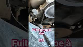 Fuite pompe à eau  Fuite r19 pompe [upl. by Alletse280]