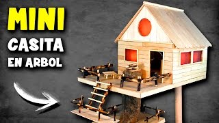 MINI CASITA EN ÁRBOL  Cómo hacer una Casita de Madera [upl. by Anorahs]