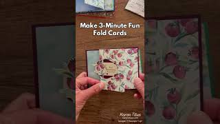 3Minute Fun Fold Card  Super Easy [upl. by Esilenna262]