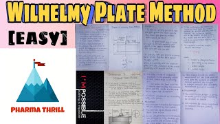 Wilhelmy Plate Methodsurface tensionPhysical Pharmaceutics1 Sem3 Pharmacy 2nd YearEASY HINDI [upl. by Airamzul]