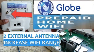 GLOBE AT HOME B312939 TEARDOWN INSTALLING SECOND EXTERNAL ANTENNA AND BOOSTING WIFI RANGE [upl. by Ayotahc]