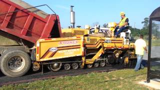 Older BlawKnox PF5510 paving outside my office [upl. by Tildie]