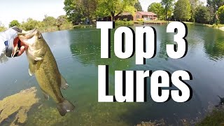 DONT GO Pond Bass Fishing WITHOUT These 3 LURES Top 3 Pond Baits [upl. by Sennahoj]