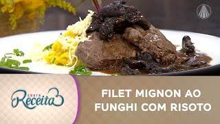 Faça um saboroso Filet mignon ao funghi com risoto de tomate à milanesa [upl. by Edin]