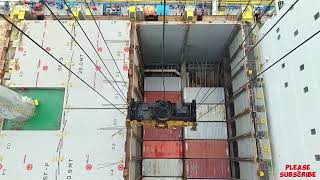 Watch How We Unload the Huge MCC Gigantes Ship from Maersk Line  Quay Crane Operation [upl. by Andromeda550]