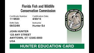 Florida HuntingFishing License amp Hunter Safety Course Tutorial floridahuntinglicense [upl. by Hartzell]