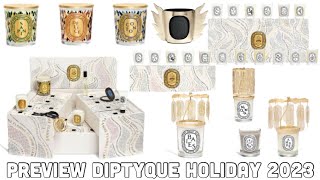 Preview Diptyque Holiday Collection 2023 Advent Calendar Holiday Candles Carousel amp Lantern [upl. by Ecirahc420]