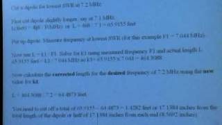 MFJ Presentation Trim Dipole to Exact Length [upl. by Kennet]