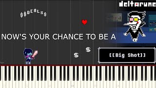 NOWS YOUR CHANCE TO BE A Deltarune Chapter 2 piano tutorial [upl. by Asillim923]