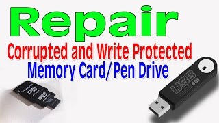 Repair Corrupted and Write Protected Memory CardPen Drive  Bangla Tutorial [upl. by Hildegard]