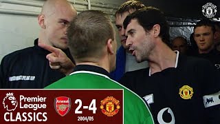 PL Classics  Arsenal 24 Manchester United 2005  Giggs Ronaldo amp OShea Silence Highbury [upl. by Ziegler438]