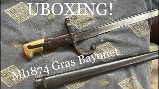 UNBOXING Mle1874 Gras Bayonet for M80 Gras infantry rifle from RTI [upl. by Akehsyt]