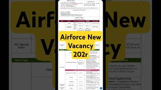 Airforce New Vacancy 2024  Airforce New Vacancy Form Fill up  shorts shortsfeed ytshorts [upl. by Mazurek]