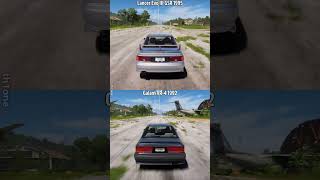 Forza Horizon 5  Mitsubishi Lancer Evo III GSR 1995 vs Galant VR4 1992 Aerodromo Drag Race Stock [upl. by Ahtrim]