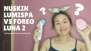 NUSKIN LUMISPA vs FOREO LUNA 2  Which facial cleansing device cleans better [upl. by Takara]