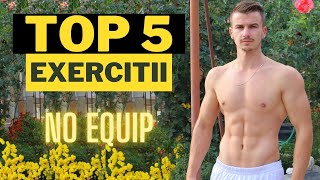 Top 5 Exercitii pe care sa le faci Acasa pentru Masa Musculara [upl. by Llerryt]