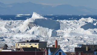 Ilulissat Icefiord lets its huge icebergs get free  Timelapse [upl. by Ociredef787]